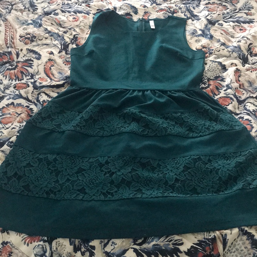 Teal Fit & Flare Dress